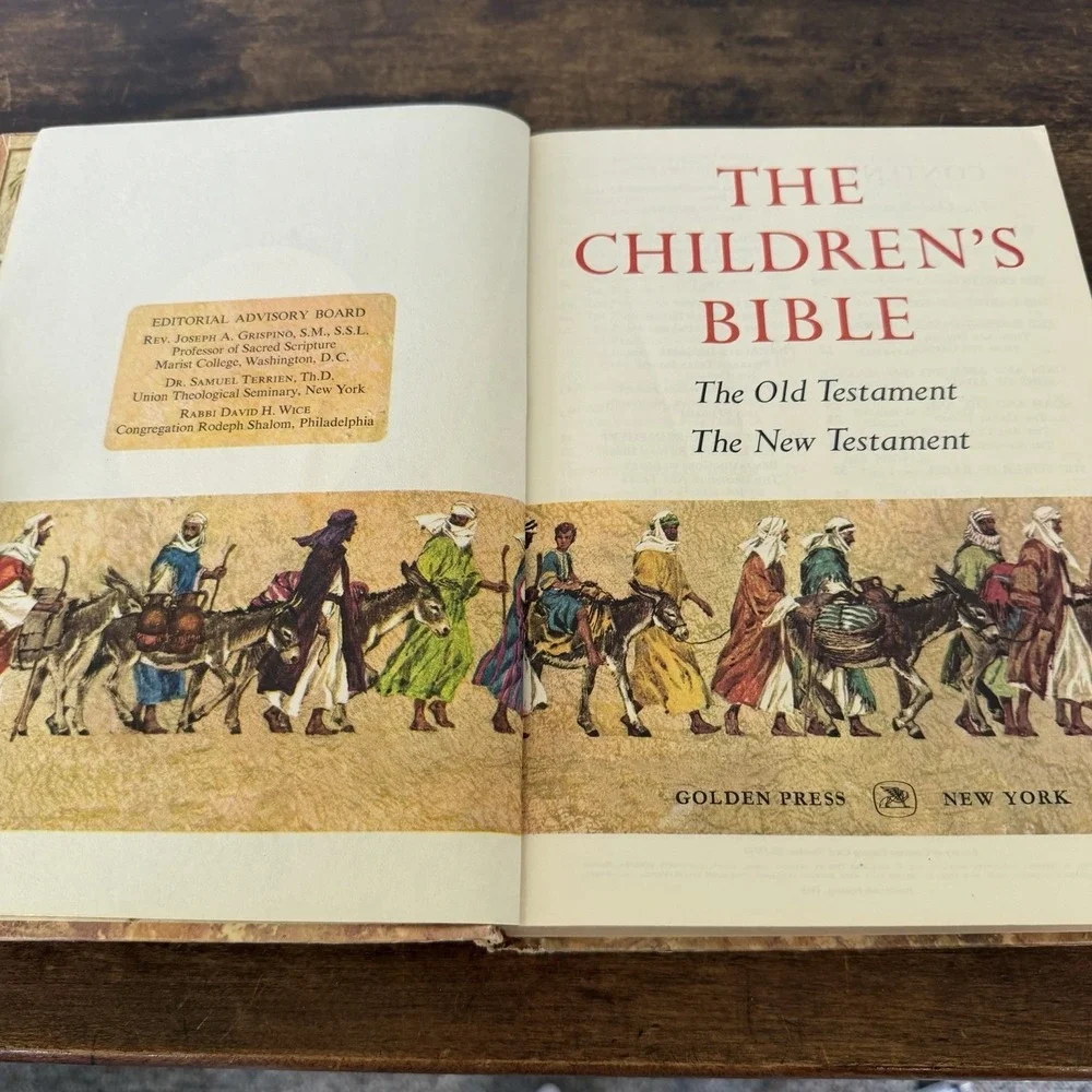 The Childrens Bible Illustrated Golden Press Old New Testament HC 1965 Copyright